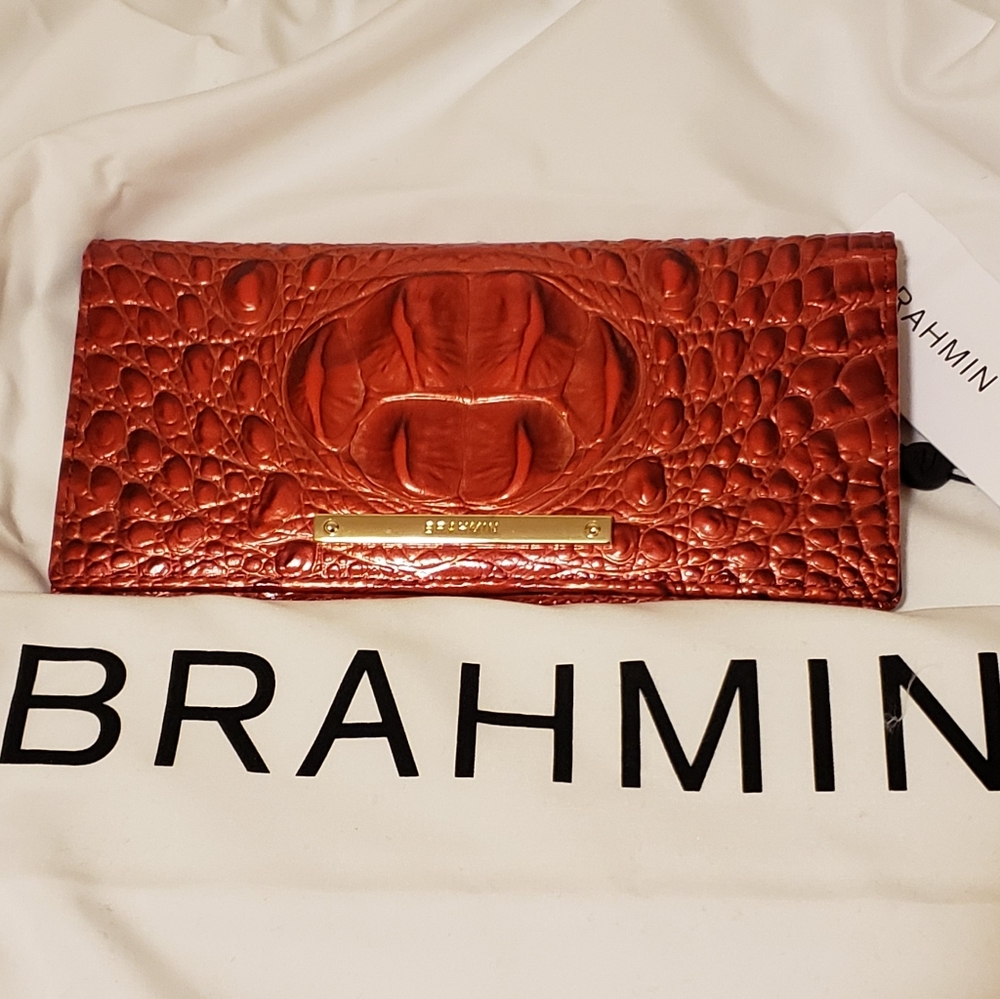 Brahmin Ady Wallet Dark Red Melbourne NWT